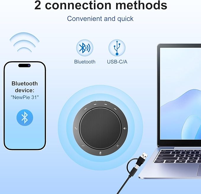 4K Webcam for PC with Tripod &amp Conference Speaker and Microphone