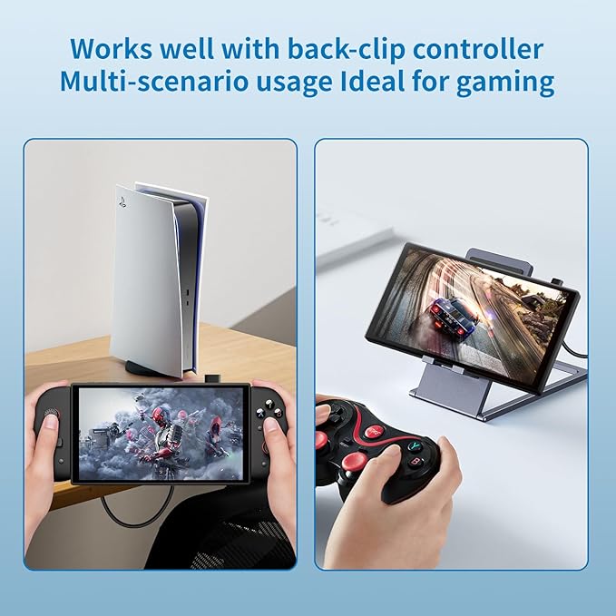 PeakDo 7 inch Portable Touchscreen Mini 1080P 60Hz USB C HDMI Monitor Ultra Thin Lightweight IPS LCD Display Second Screen for Gaming Working PS5 Xbox Laptop PC