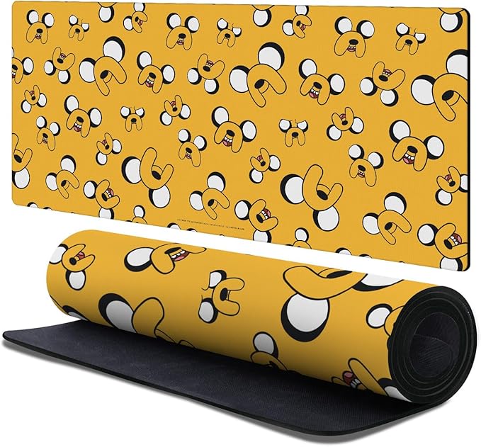 Head Case Designs Officially Licensed Adventure Time Jake Pattern Graphics 37.4 x 15.75 x 0.16 inches (900 x 400 mm) - XL Gaming Office Desk PC Keyboard Mouse Mat Pad