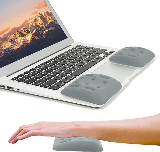 Ergonomic Wrist Rest for Laptop Upgraded Laptop Wrist Support Pad for Computer Keyboard Relieve Wrist Pain and Carpal Tunnel(Greyish-Green)