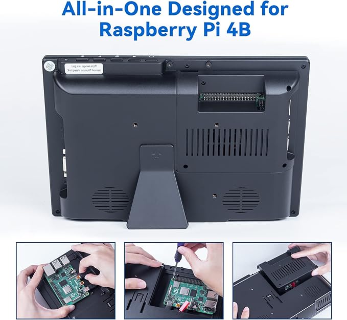 SunFounder 10.1'' IPS Display for Raspberry Pi - 10.1 Inch Portable Laptop Monitor 1280*800 Resolution Cooling Fan (Non-Touch)