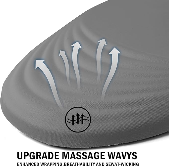 Ergonomic Mouse Pad with Wrist Rest SupportMousepad Relief Carpal Tunnel Pain Entire Memory Foam Mouse Pad with Non-Slip PU Base Wireless Mouse Pad Gray