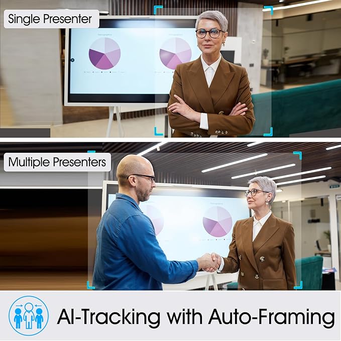 Angetube 4K Webcam with AI TrackingRemote Control 4K Web Camera/10X Digital Zoom 1080P 60fps Web cam with USB 3.0 HDR/Dual Noise Cancelling Microphones for Video Calls/Meetings/Streaming/Skype/Zoom