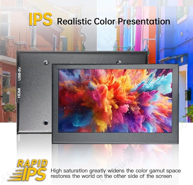 USB mini Screen 4.3 inch HDMI LCD 480x800 IPS Display USB Powered 4.3 HD Secondary Small Monitors for RPI Computers PC