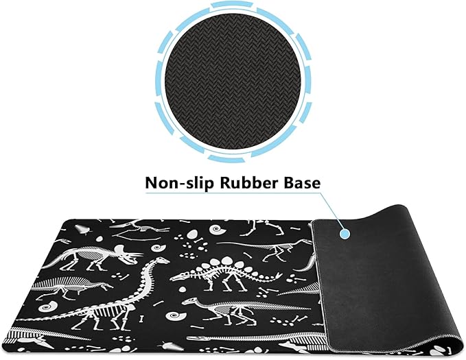 Dinosaurs Mouse Pads D ino Large Gaming Mouse Pad Non-Slip Desk Mat for Computers Laptop 35.4x15.7 in