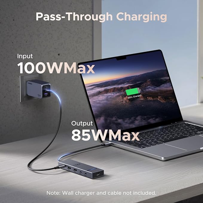 UGREEN Revodok USB-C Hub 4K@60Hz Video Adapter 10Gbps 2×USB-A 3.2 + 2×USB-C 3.2 100W PD USB Hub Splitter Compatible with Portable Monitor MacBook Pro/Air iPad Pro Steam Deck Dell XPS