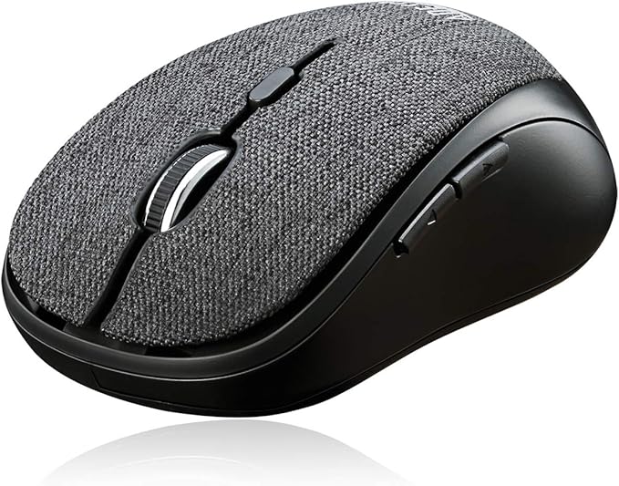 Adesso Lot of 10 Pcs Multipack iMouse S80B 24Ghz Fabric Wireless Black Fabric Mini Optical Mouse