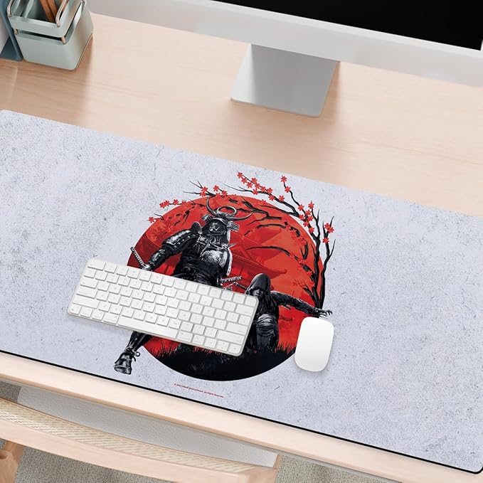 Head Case Designs Officially Licensed Assassin's Creed Japan Flag Characters Shadows Graphics 37.4 x 15.75 x 0.16 inches (900 x 400 mm) - XL Gaming Office Desk PC Keyboard Mouse Mat Pad