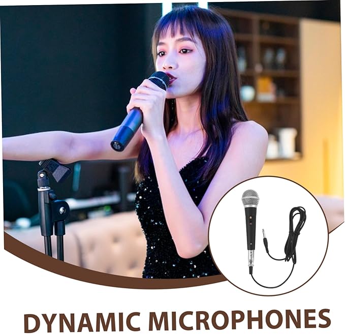 Handheld Dynamic Vocal Microphone Cord Play Wired Mic for Karaoke Machines User-Friendly and Construction for Singing and