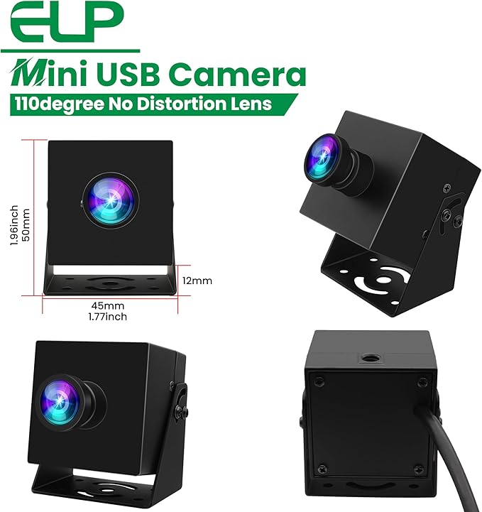 ELP 1080P 120fps USB Camera for Computer - 12MP Wide Angle PC Camera with High Speed and Mini Design for Desktop Industrial Security and Raspberry Pi
