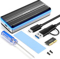 External SSD Enclosure USB-C 3.2 for 12+16 Pin MacBook SSD Hard Drive Reader for A1466 A1465 A1502 A1398 SSDs Mac Air/Pro mid 2013-2017 Portable Aluminum SSDs Case with Indicator
