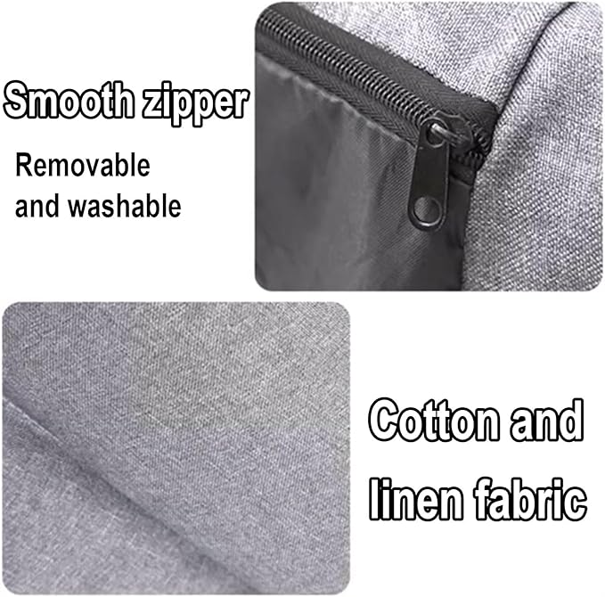 Gaming Chair Floor Cheap Iron Frame Support and Linen Fabric Fold Out Chair Bed Can Bear About 100KG Multiple Parts Can Be Adjusted with Armrests and Pillow(Gray)