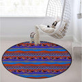 Multicolor Protectors Mats Desk Chair Mat for Rolling Chair Anti-Slip Computer Chair Mat Low Pile Carpet Mats for Home Office Traditional African Boho Abstract Design Diameter 43.3 in