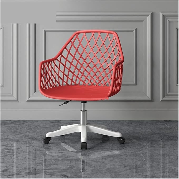 Adjustable Office Computer Chair with Armrest Backrest Office Chairs Armchair Computer Chair Office Furniture Lift Swivel Gamer Chair(Red)
