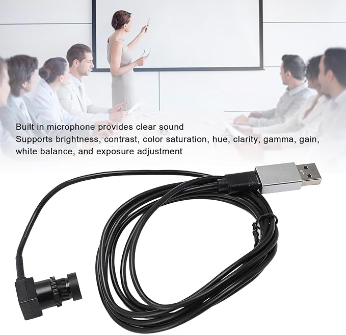Acouto 1080P USB C Webcam with Microphone Clear Display Compact Design Versatile Usage Multi Features for Smartphone Laptop