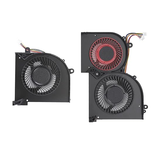 Cooling Fan Laptop Cooler Fan Replacement Compact Aluminum Quiet 4 Pin Power Connector for MS 16Q5 for P65 (CPU and GPU)