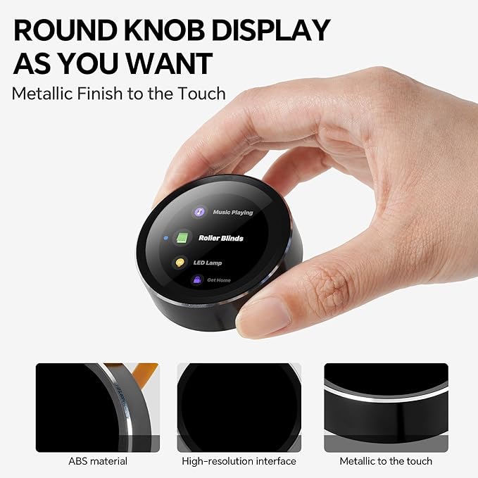 ESP32-C3 Round Knob Display 1.28 Inch 240×240 IPS TFT esp32 Development Board with Display for LVGL WiFi BLe Uart Rotary (Black)
