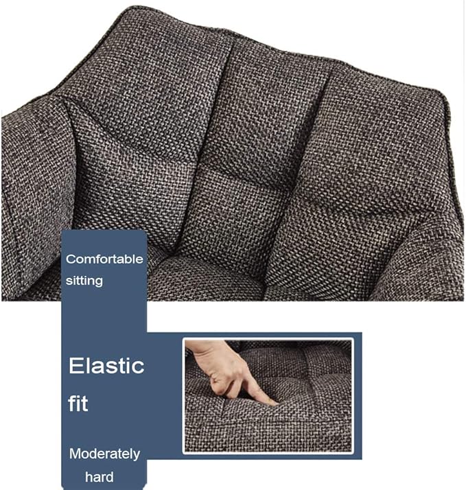 Office Chair Gaming Chair Computer Chair Cloth Art Swivel Chair Lounge Chair Living Room Chair with Metal Base for Bedroom Office and Home Grey
