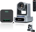 TONGVEO 4K AI PTZ Camera with 10X Optical Zoom &amp Bluetooth Conference Speakerphone Auto Tracking Video Conferencing System with 360° Voice Pickup HDMI USB Webcam for Church Zoom Teams