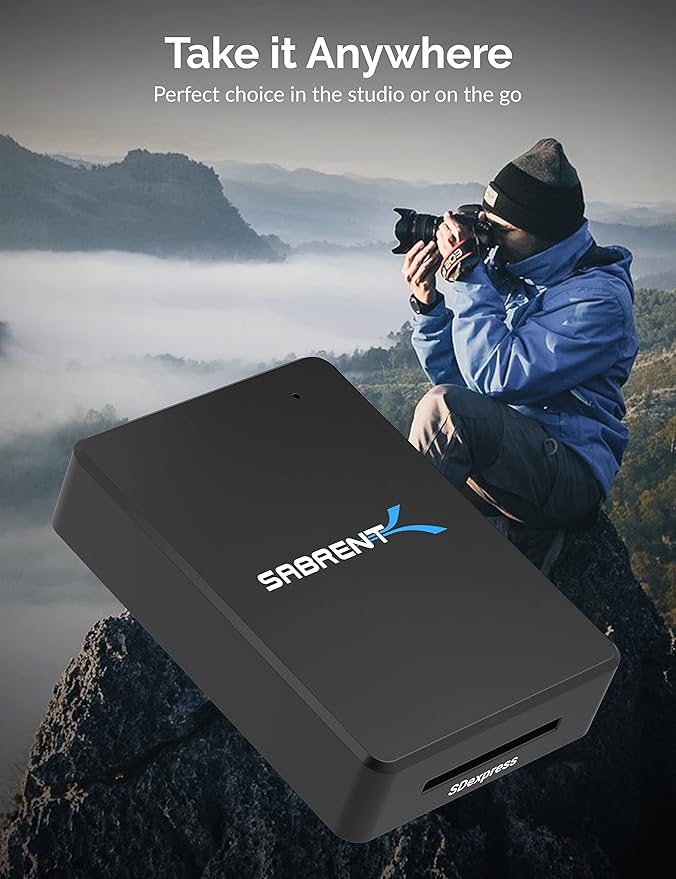 SABRENT USB 3.2 Type-C and Type-A to SD Express 7.1 Card Reader (CR-SDX7)
