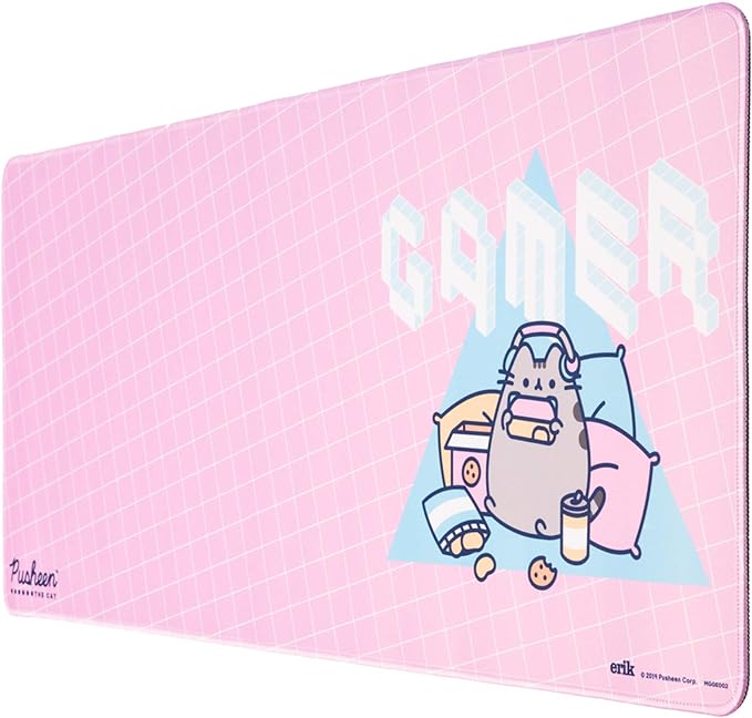Grupo Erik XXL Mouse Pad - Pusheen Gifts for Cat Lovers | Gaming Desk Mat 31.5 x 13.8 inches Non-Slip Rubber Keyboard &amp Mouse Mat Large | Gaming Gifts Gamer