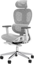 PatioMage Ergonomic Office Chair Big and Tall Desk Chair with Adjustable Lumbar Support &amp Seat Depth High Back Computer Chair Swivel Mesh Chairs with Wheels for Home Office White