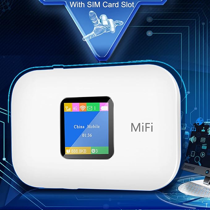 Mobile WiFi Router - 4G LTE Mobile WiFi Hotspot with SIM Card Slot - 150Mbps Support - 10 Users - Portable Travel Hotspot