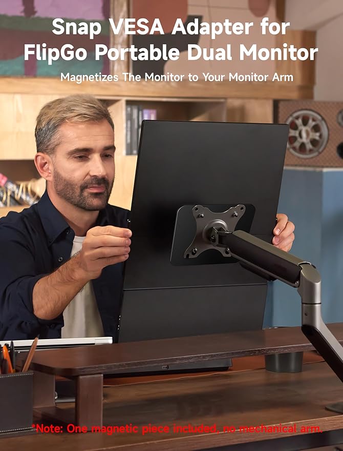 JSAUX Snap VESA Adapter FlipGo 13.5 15.6 &amp 16 Portable Monitor Dual Screen