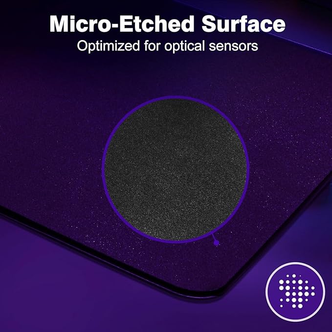 Tempered Glass Gaming Mouse Pad - Large 400×500×3mm (Obsidian Black) Thin Large Hard Mat No - Slip Base for High - DPI Precision Scratch - Resistant Smooth Surface FPS/MOBA/Office Use