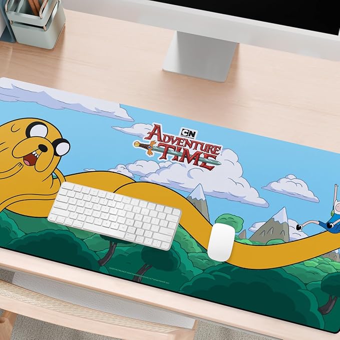 Head Case Designs Officially Licensed Adventure Time Jake and Finn Slide Graphics 37.4 x 15.75 x 0.16 inches (900 x 400 mm) - XL Gaming Office Desk PC Keyboard Mouse Mat Pad