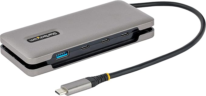 StarTech.com 4-Port USB-C Hub - 1x USB-A &amp 3X USB-C Ports - USB 3.2 Gen 2 (10Gbps) - Bus Powered - USB Type C Hub w/ 12.6in/32cm Wrap-Around Cable - Portable USB-C to USB-A Hub/Splitter (HB31CM1A3