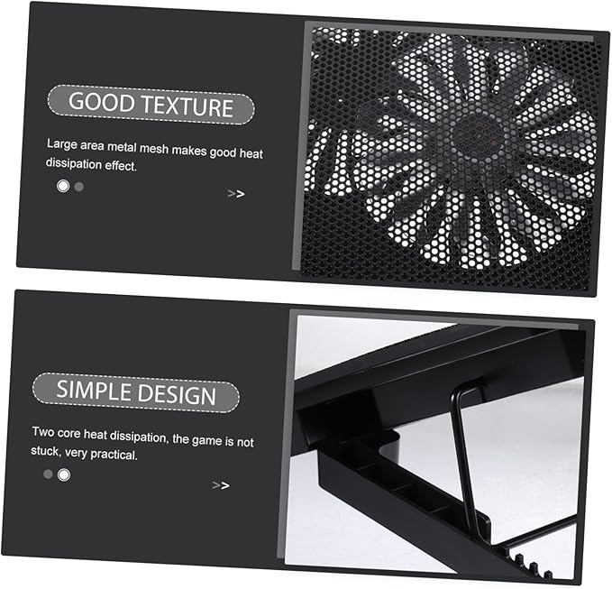 Housoutil 1pc Laptop Cooling Stand Height and Ultra-Quiet Fans for Notebooks Slim Portable Lightweight Cooler for Improved Heat Dissipation and Noise Work Environment