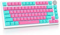 75% Wireless Creamy Mechanical Keyboard Hot Swappable Custom RGB Backlit Gasket Gaming 2.4G/BT5.0/USB-C Pink Mechanical Keyboard Pre-lubed Linear Gray Cream Switches