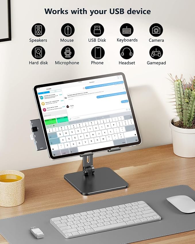 USB C Hub for MacBook USB-C Hub 7-in-2 for Thunderbolt 4 Port 4K 60Hz HDMI Ethernet 2 USB A Data Ports microSD SD Card Reader for MacBook Pro 13 Inch MacBook Air M1 M2 M3 iPad Dell Lenovo