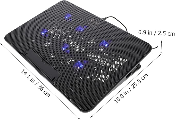 HOMSFOU Laptop Cooling Pad Laptop Stand Quiet Fan USB Powered Cooler for Efficient Heat Dissipation for Home Office Use
