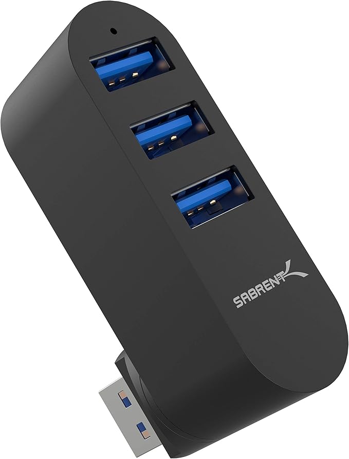 Sabrent Premium 3-Port Aluminum Mini USB 3.0 Hub + 4-Port USB 2.0 Hub