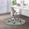Multicolor Office Chair Mat for Hardwood Floors Desk Carpet Cartoon Style Dachshunds Polka Dots and Hearts Anti-Slip Multi-Purpose Low Pile Computer Chair Mat Dog Lover Diameter 36 in
