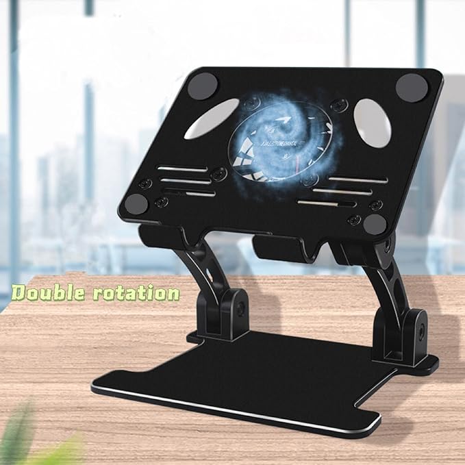 Laptop Stand Aluminum Alloy for W USB &amp Cooling Fan Radiator for Pad Tablet Bracket Notebook Holder Pad Cooler Aluminum Portable Cooling Fan Lift Radiator for Tablet Bracket Holder Accessories