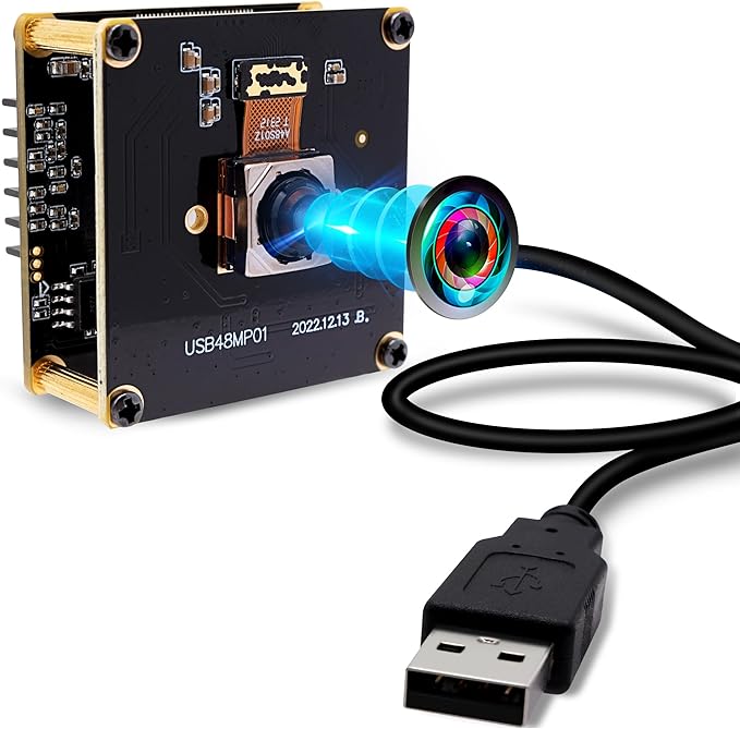 48MP USB Camera Module Ultra HD 8000x6000 Webcam 70 Wide Angle Auto Focus Plug &amp Play for Laptop Raspberry Pi Jetson Nano