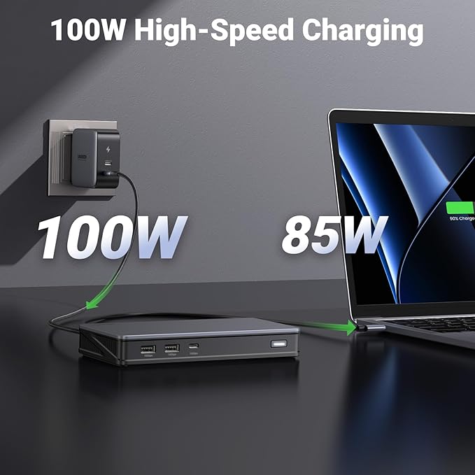 UGREEN USB C Docking Station DisplayLink 9-in-1Revodok Pro 209Dual 4K@60hz Monitor Dock for MacBook &amp Windows with 2 DP &amp 2 HDMI 10 Gbps USB C &amp USB-A Data Ports 100W PD Gigabit Ethe