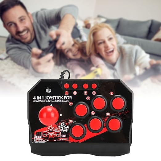 Pissente Wired Fight Stick Fight Stick Wired Joystick Fighting Stick Controller Games Accessories for Switch/PC / PS3 8.3 x 5.9 x 2.4in