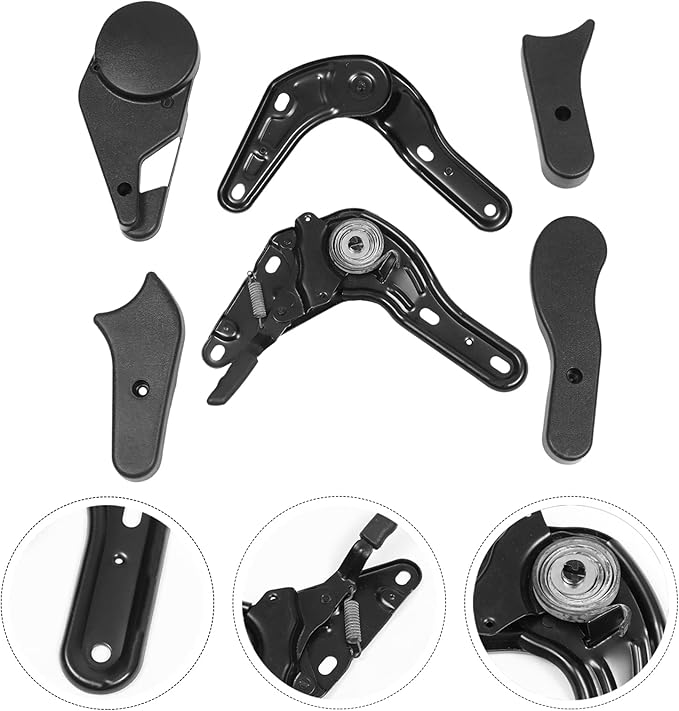 cabilock 6 Pcs Gaming Office Chair Regulators Computer Chair Adjusters Chair Multi Angle Tuners E- Sports Chair Adjusters Chair Accessories Black