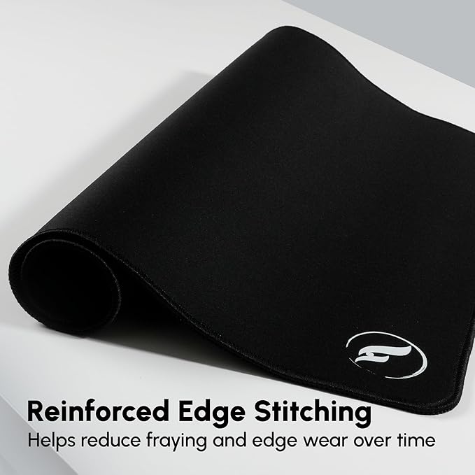 Odin Eclipse XL Gaming Mouse Pad - Control Cloth Surface Stitched Edges Non-Slip Base 19 x 16.5 inches Black