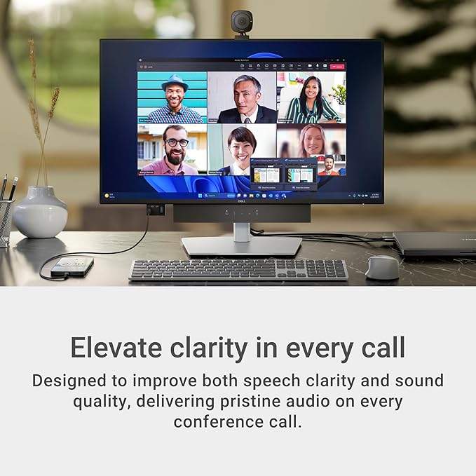 Dell Pro Premium Conferencing Soundbar - SB725 - Controls End/Call/Volume Down/Volume Up/MS Teams LED Status Indicator Wired AI-Based Noise Cancellation Superior Audio Experience