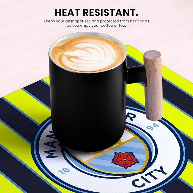 Head Case Designs Officially Licensed Manchester City Man City FC 2024/25 Away Crest Kits &amp Players 23.62 x 11.81 x 0.12 inches (600 x 300 mm) - L Gaming Office Desk PC Keyboard Mouse Mat Pad