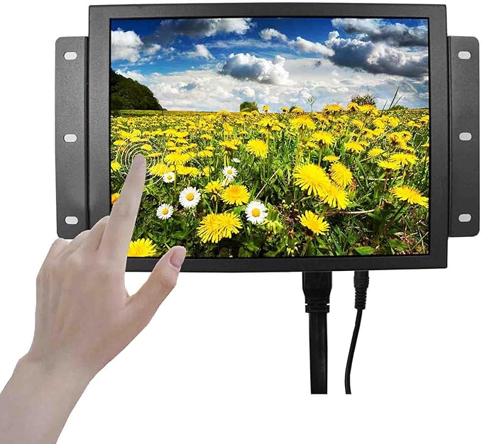 VSDISPLAY 10.4 Inch 800x600 LCD Touchscreen Monitor Portable 10.4'' VS104ZJ01 as Extra Display with DVI VGA PortsBuilt-in Dual Speakers