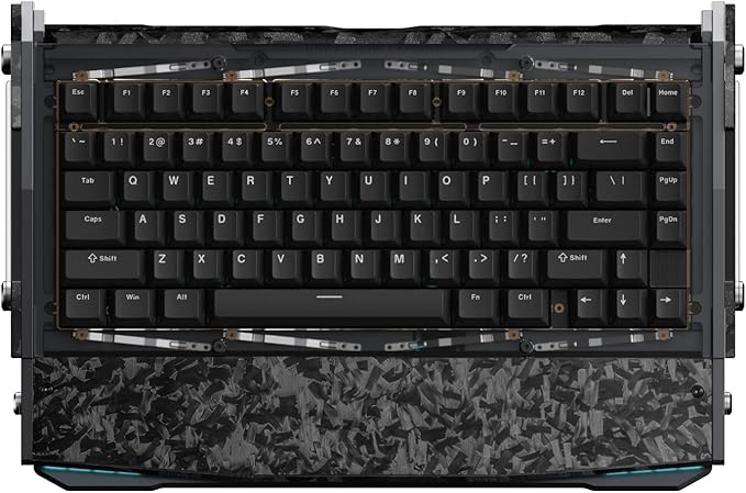 Black Diamond 75% v2 RGB Wireless Mechanical Gaming Keyboard 2.4G 2ms Latency Tri-Mode Connection Leaf Spring Mount Custom Internals Hotswapable Switch