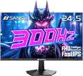 SANSUI Gaming Monitor 24.5 300hz 240hz FHD 1080P 1ms FPS PC Monitor Gaming HDR FreeSync DisplayPort x2 HDMI x2 Fast IPS 120% sRGB Audio Jack VESA Support Desktop Compatible(ES-G25X1 PRO)