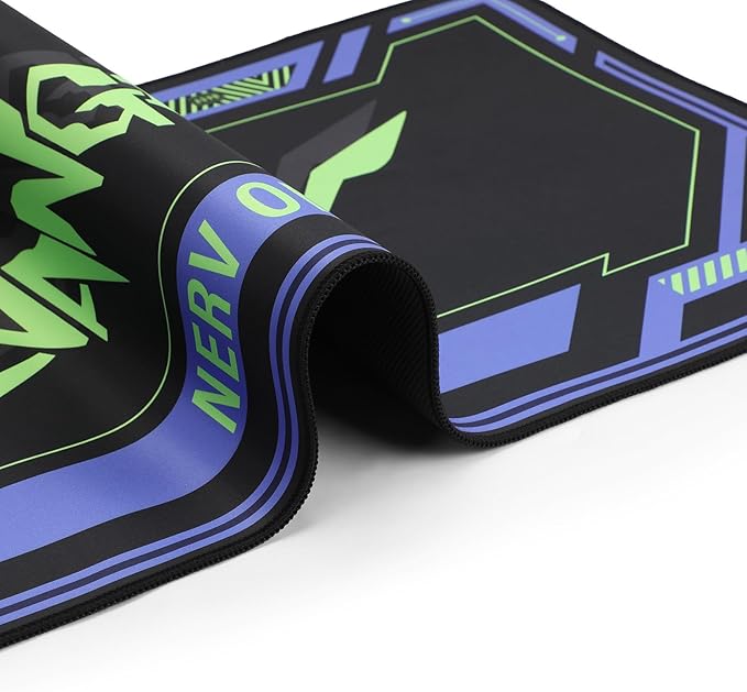 Mouse pad - Inspired by NERV &amp Evangelion Sci-Fi Aesthetic Large 35.4x15.7 Anime-Themed Gaming Desk Mat