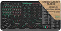 Premium Stock Market Day Trader Trading Mouse Pad - Candlestick Chart Patterns Cheat Sheet - Large 4mm Thick Desk Mat 31.5x15.5 - Word &amp Excel Shortcuts - TraderBragStock